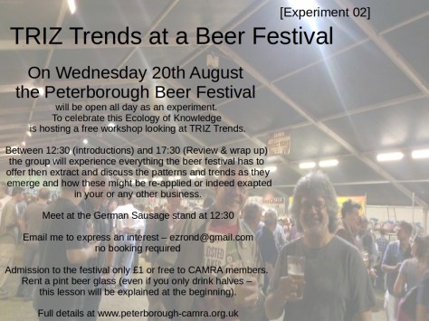 Experiment02 TRIZ Trends at a Beer Festival